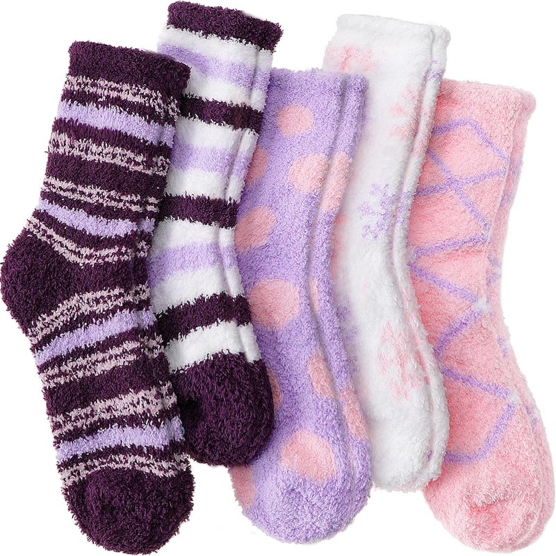 ANTSANG Womens Fuzzy Socks Fluffy Slipper Cozy Cabin Winter Soft Fleece Warm Comfy Thick Christmas Gift Socks - Image 1